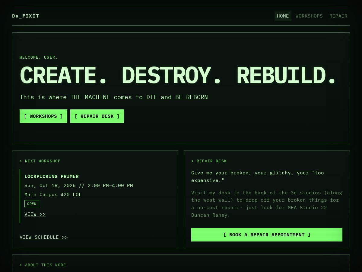 Landing-page snapshot of dsfixit.net