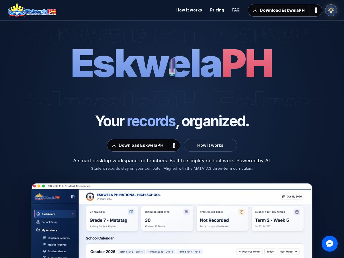 Landing-page snapshot of eskwelaph.net