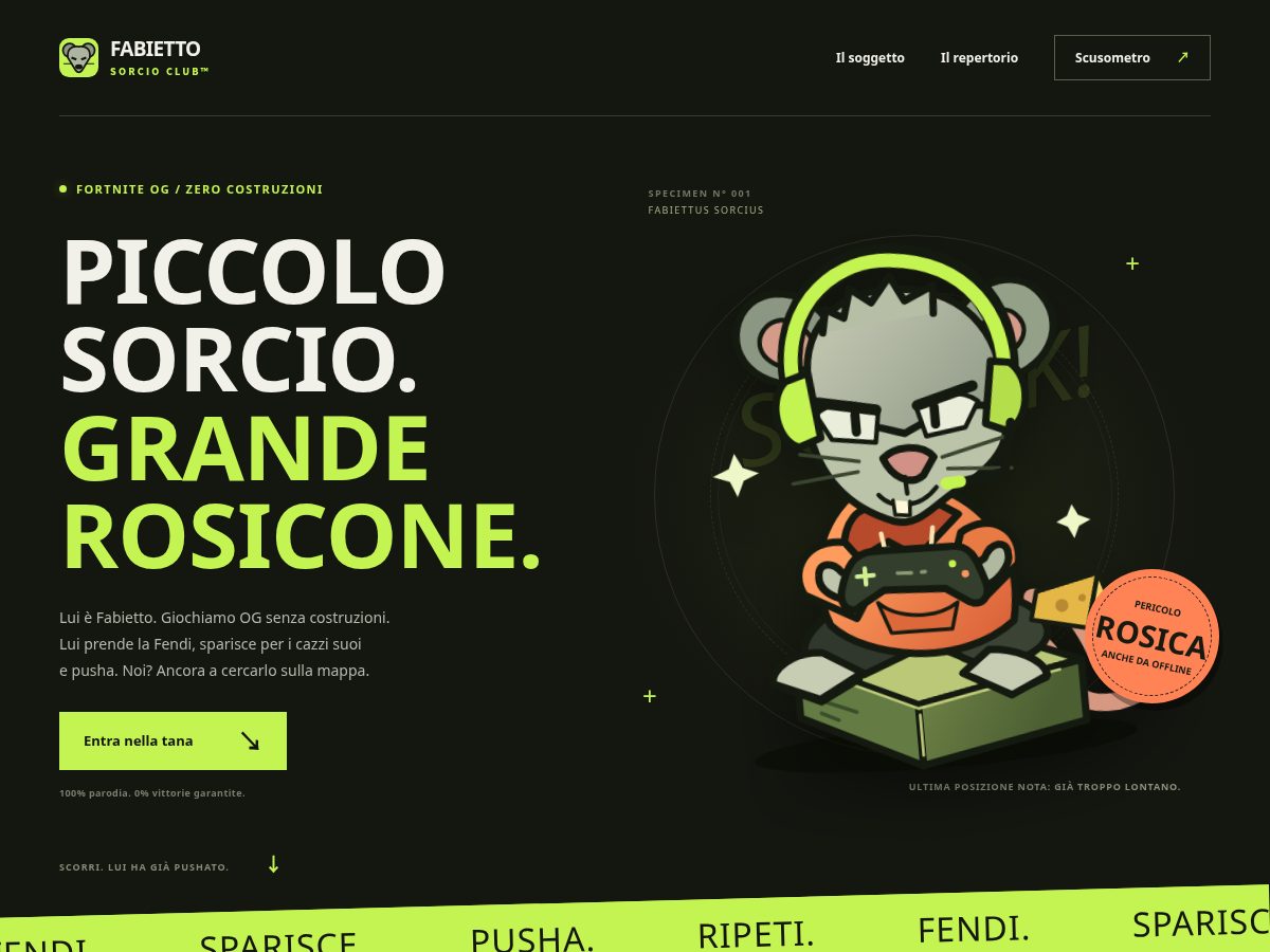 Landing-page snapshot of fabiettosorcio.com