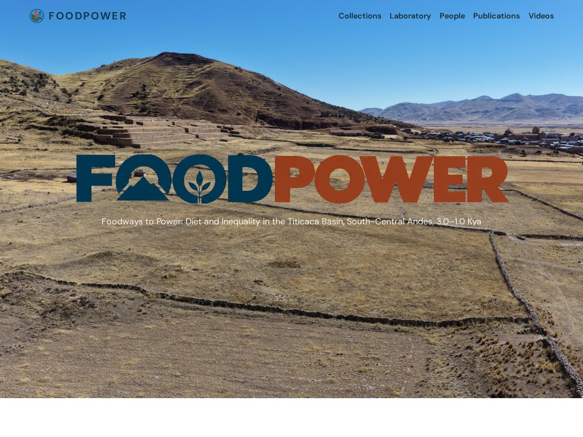 Landing-page snapshot of foodpower-andes.org