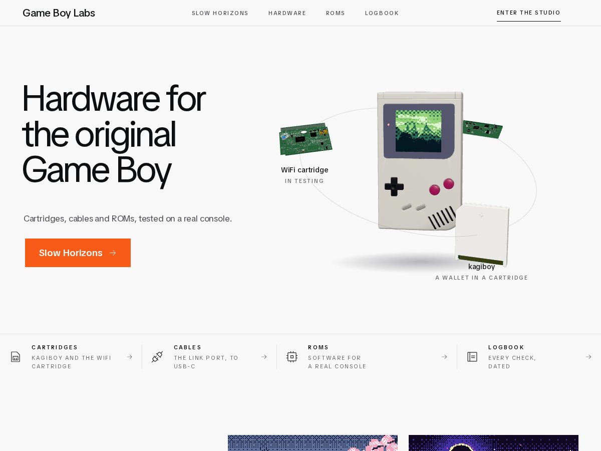 Landing-page snapshot of gameboylabs.xyz