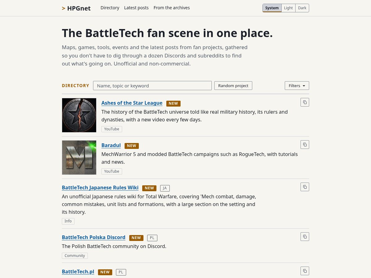 Landing-page snapshot of hpgnet.org