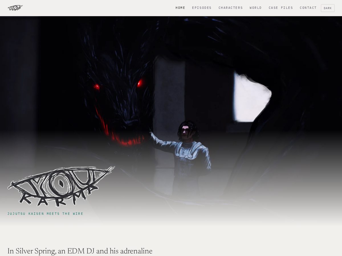 Landing-page snapshot of ikarmayoukarma.com