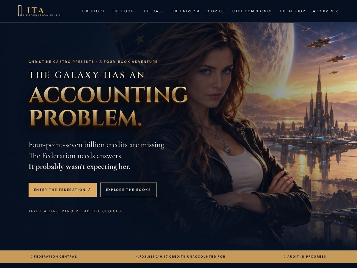 Landing-page snapshot of intergalactictaxaccountant.com