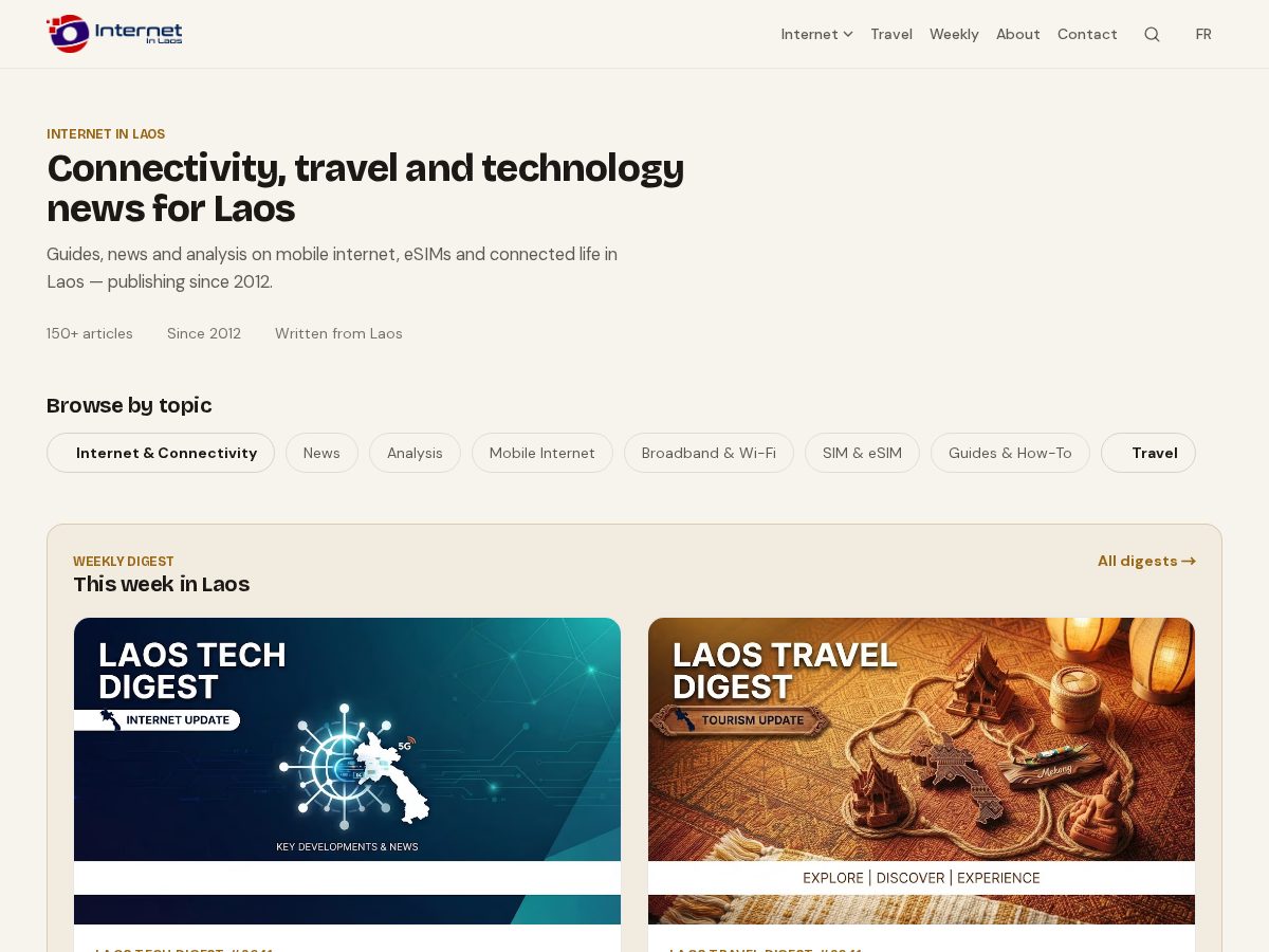 Landing-page snapshot of internetinlaos.com