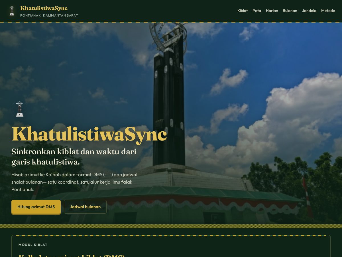 Landing-page snapshot of khatulistiwasync.com