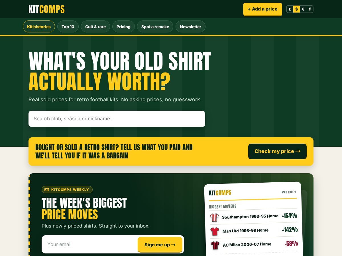Landing-page snapshot of kitcomps.com