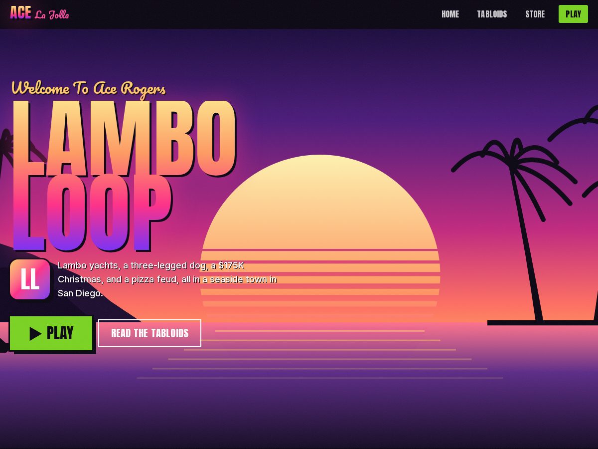 Landing-page snapshot of lamboloop.com