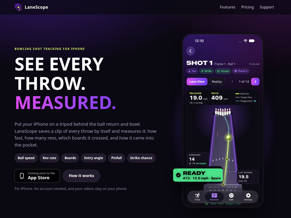Landing-page snapshot of lanescope.app