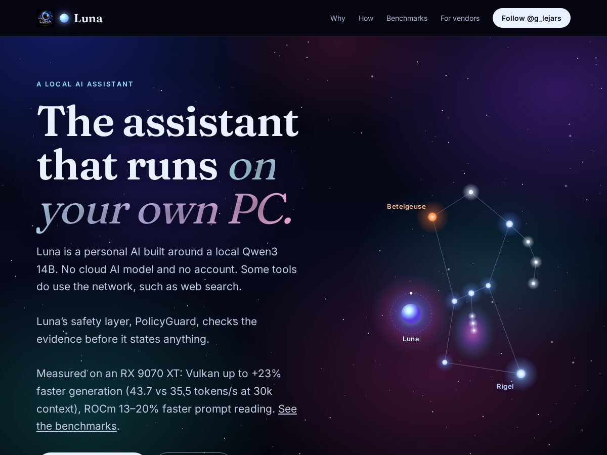 Landing-page snapshot of luna-orbe-orion.com