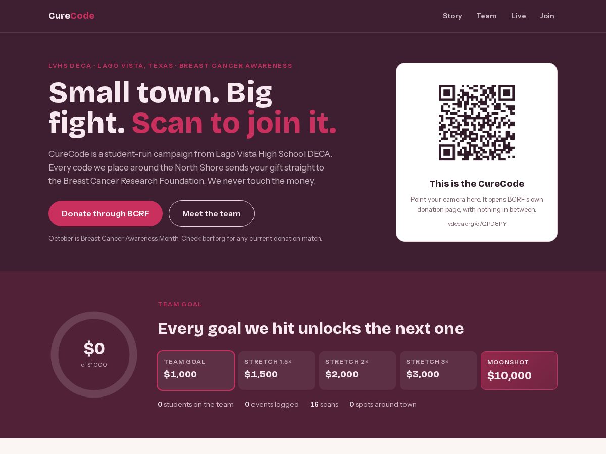 Landing-page snapshot of lvdeca.org