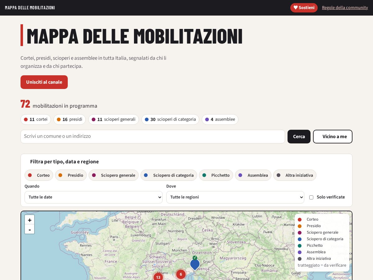 Landing-page snapshot of mappadellarivolta.org