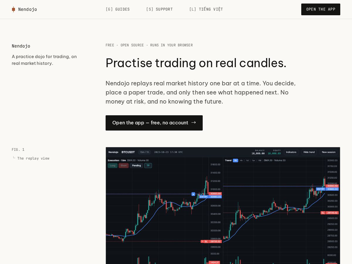 Landing-page snapshot of nendojo.com