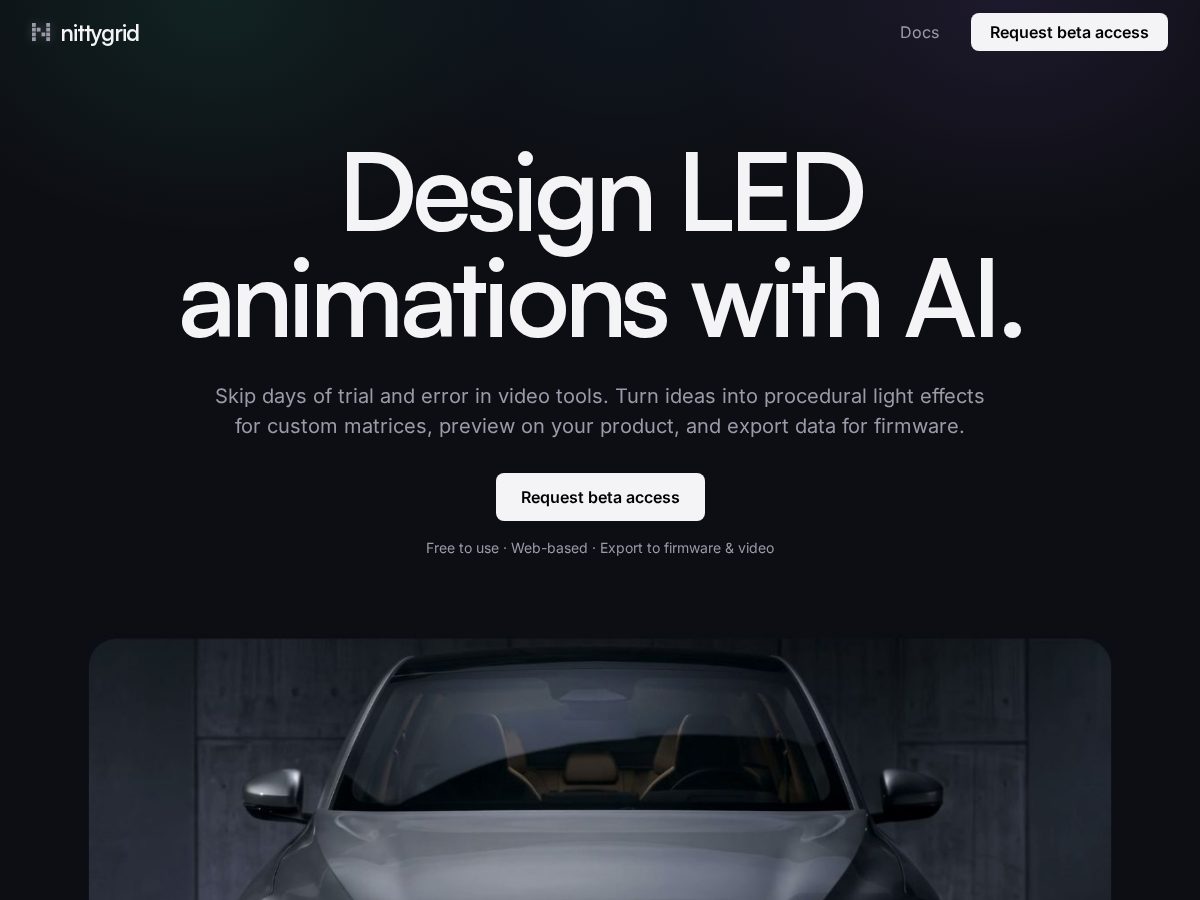 Landing-page snapshot of nittygrid.com