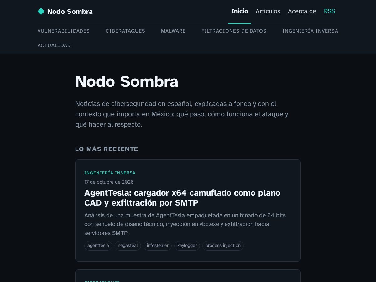 Landing-page snapshot of nodosombra.com