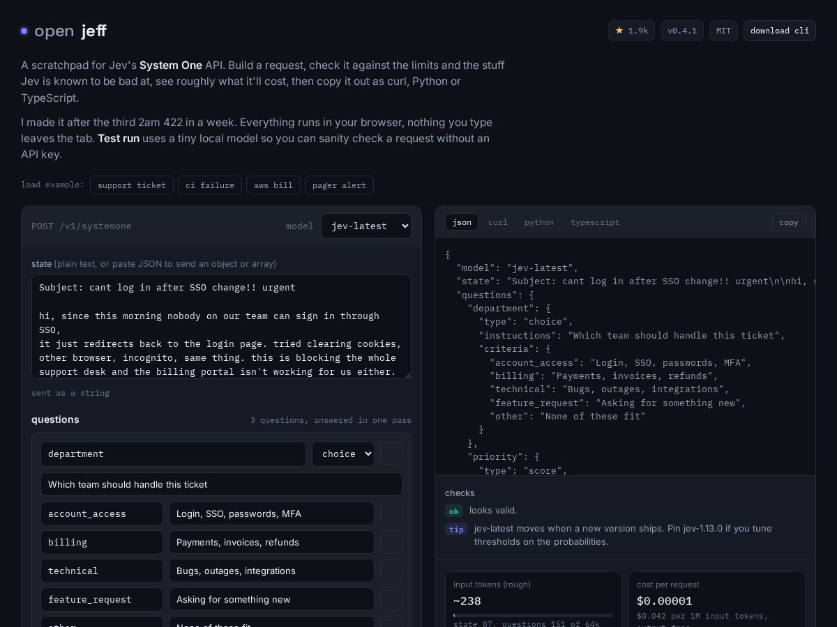 Landing-page snapshot of openjeff.dev