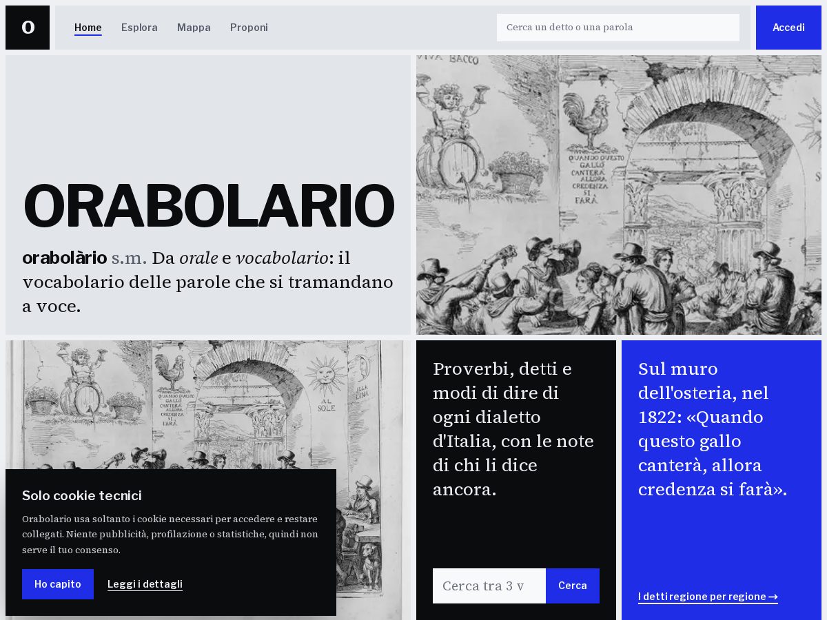 Landing-page snapshot of orabolario.com