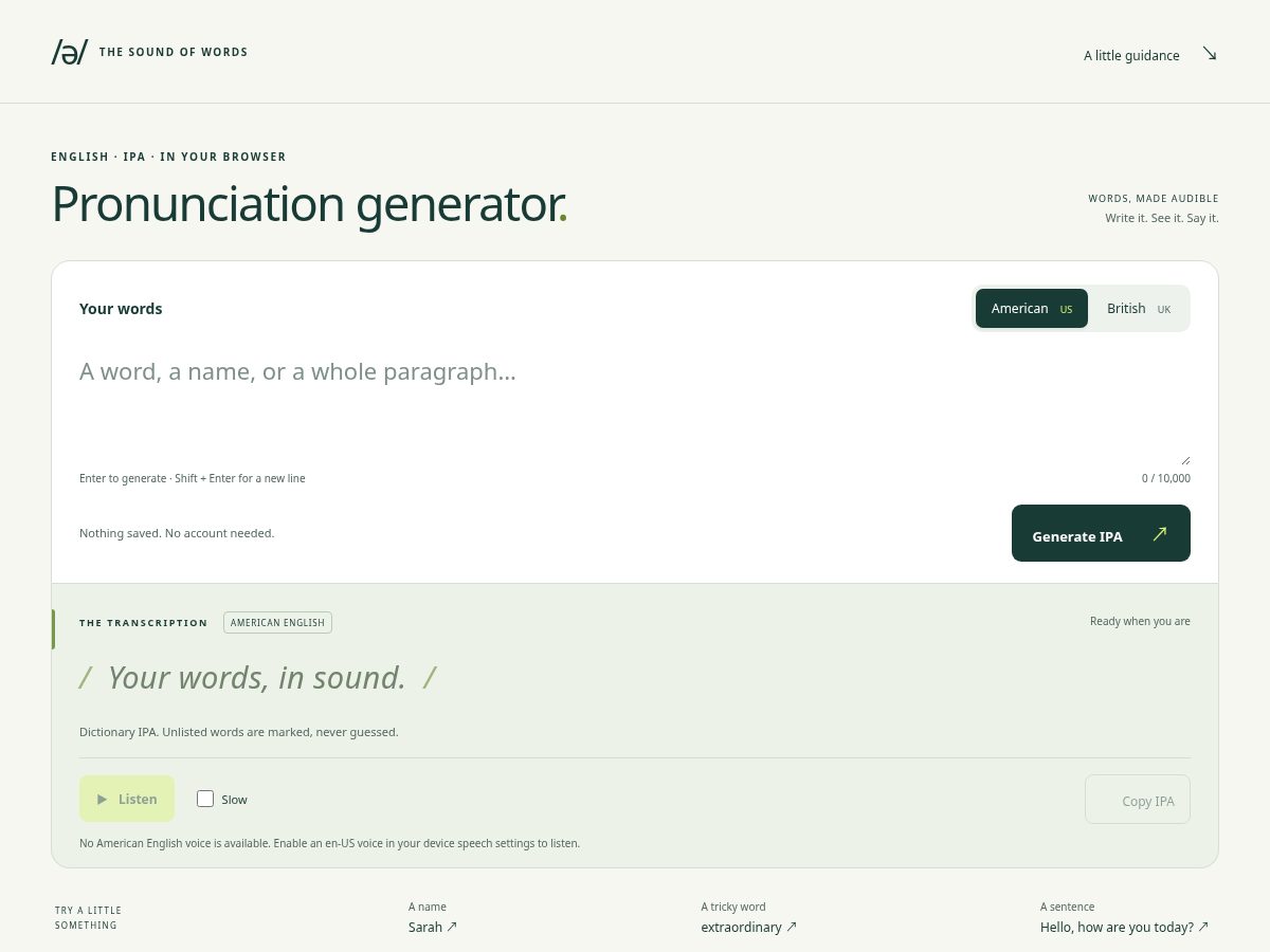 Landing-page snapshot of phoneticlab.com