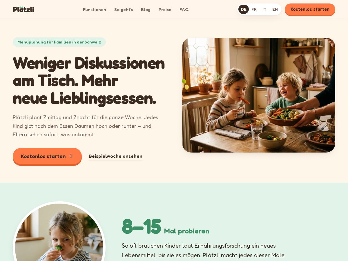 Landing-page snapshot of plaetzli.com