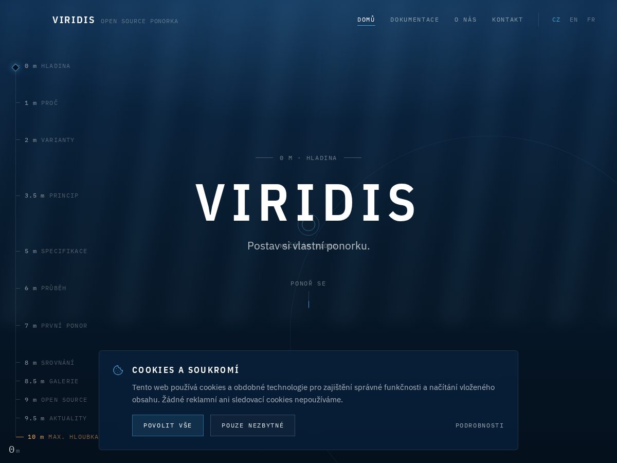 Landing-page snapshot of projectviridis.dev