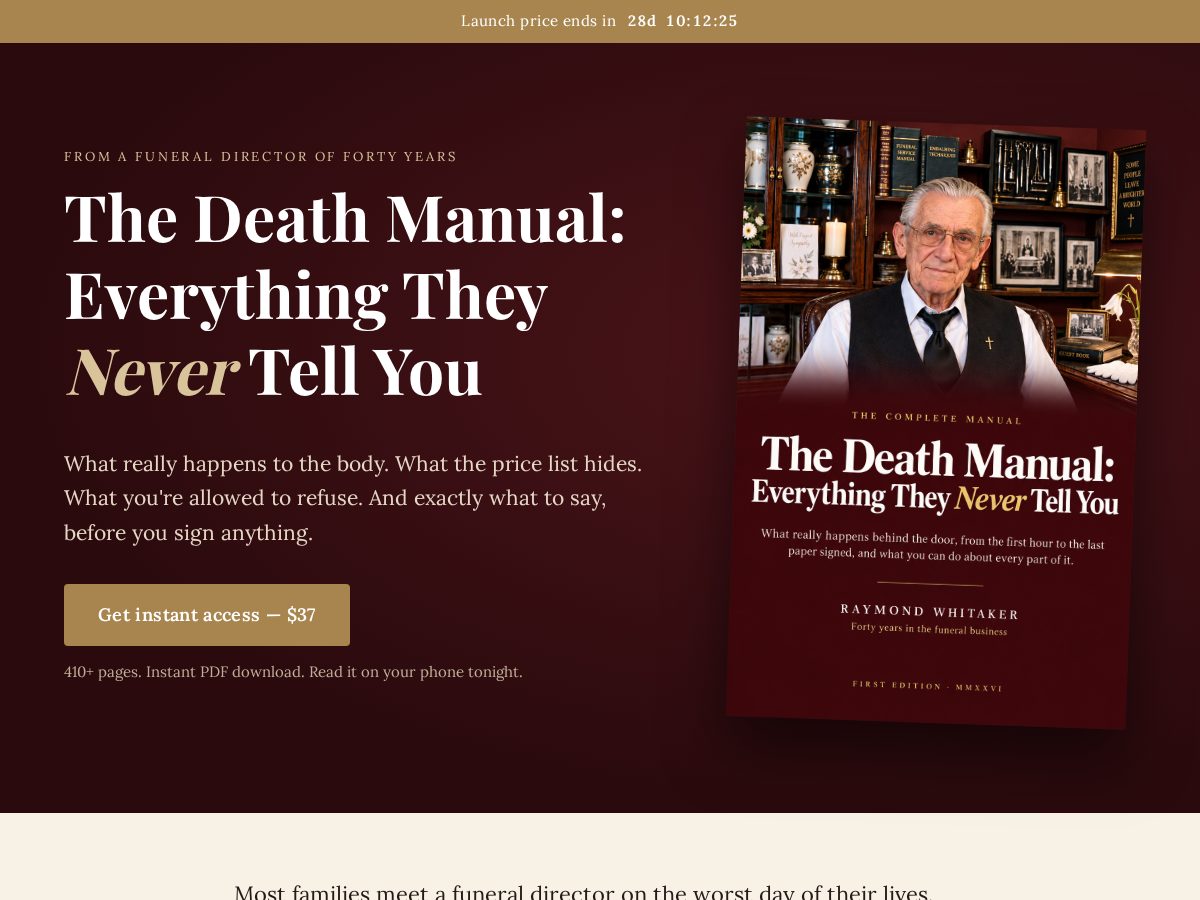 Landing-page snapshot of raymondwhitaker.com