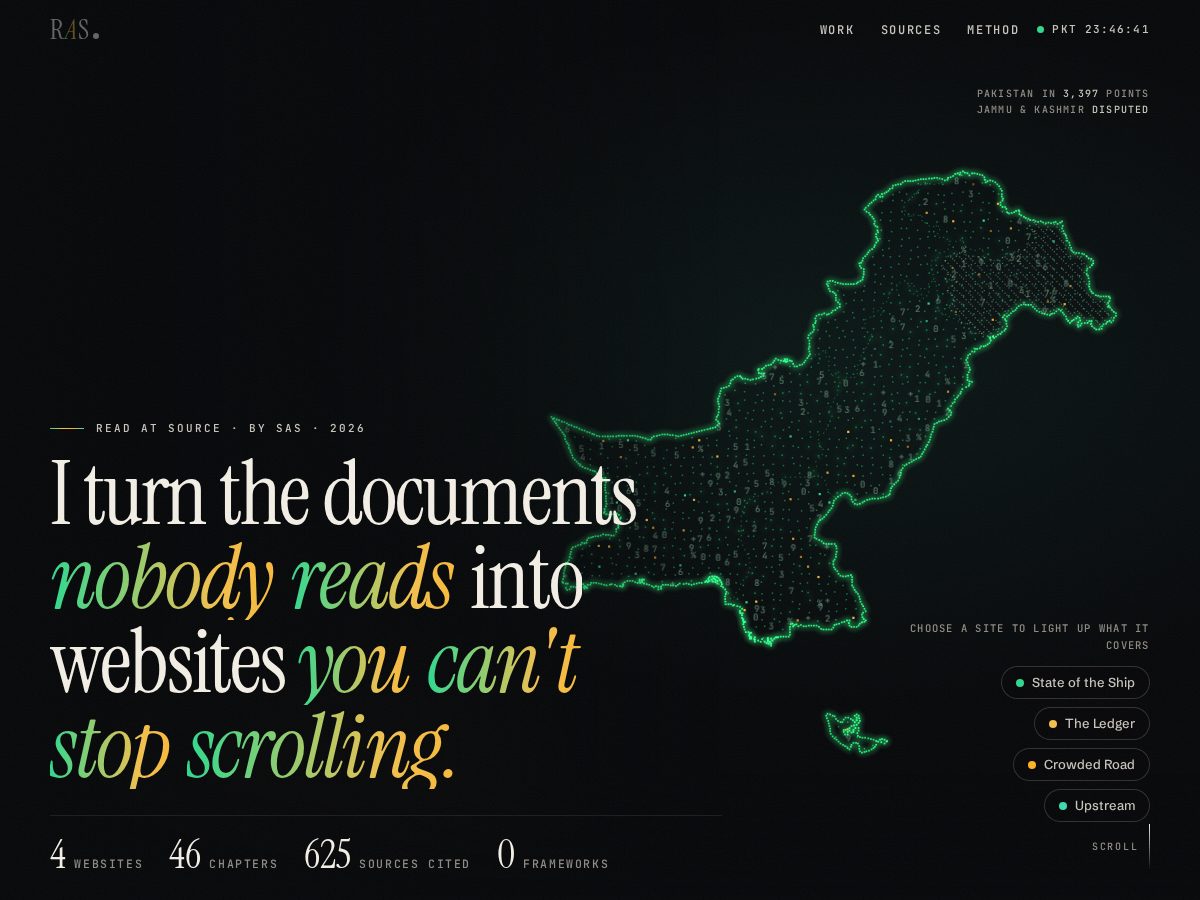 Landing-page snapshot of readatsource.org