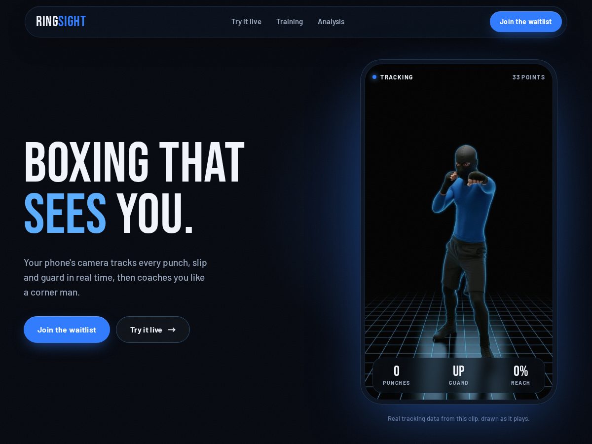 Landing-page snapshot of ringsight.app
