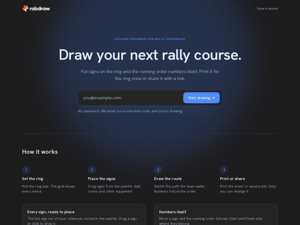 Landing-page snapshot of robdraw.app