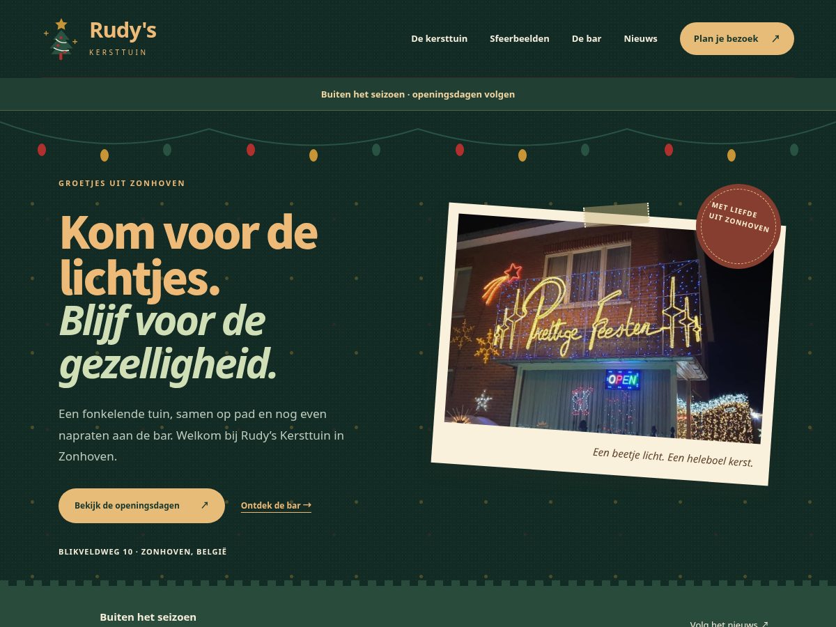 Landing-page snapshot of rudys-kersttuin.com