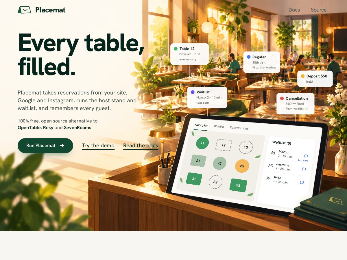 Landing-page snapshot of run-placemat.com