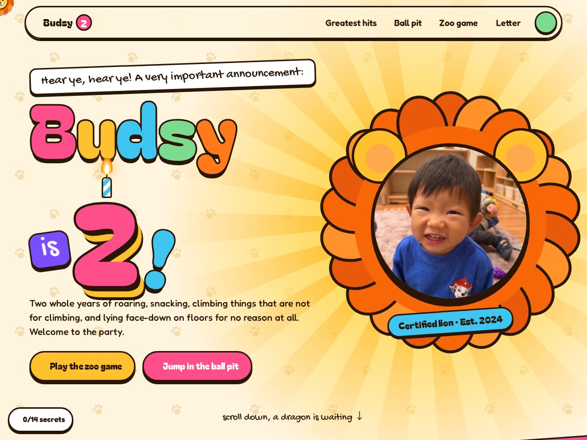 Landing-page snapshot of seebudsy.fyi