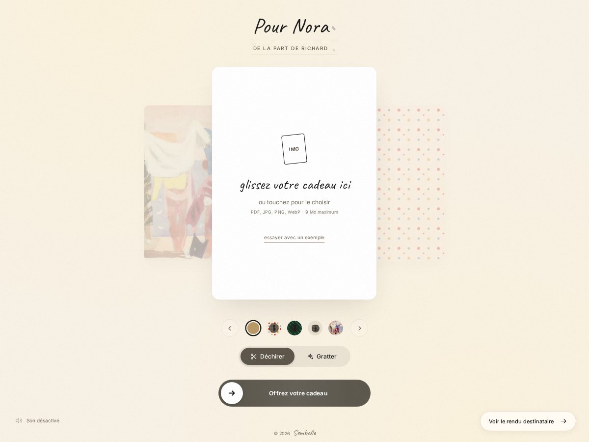 Landing-page snapshot of semballe.com