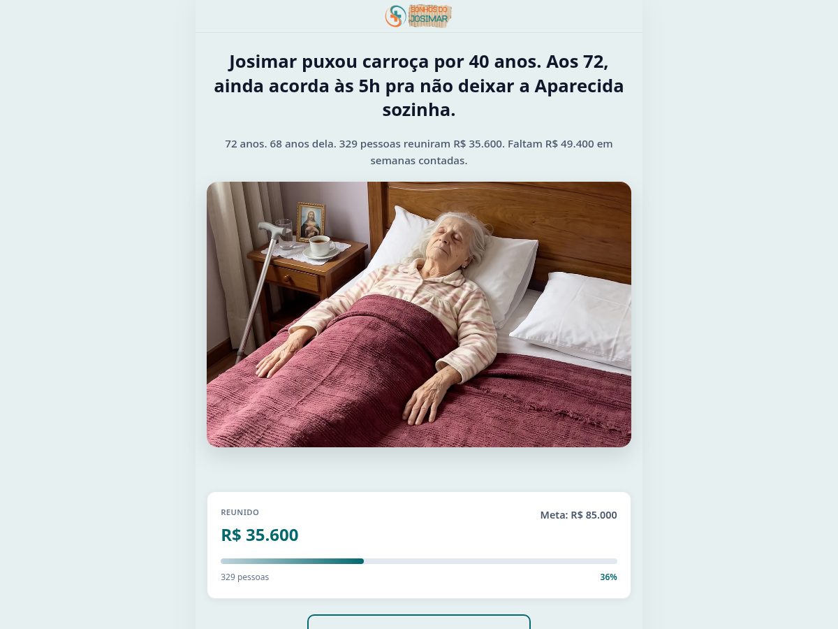 Landing-page snapshot of sonhosdojosimar.com