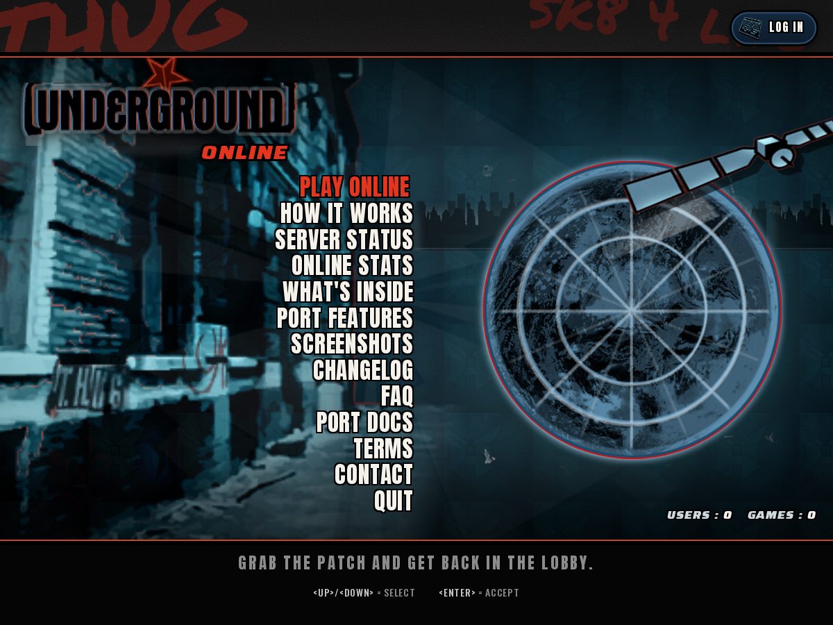Landing-page snapshot of thug.one