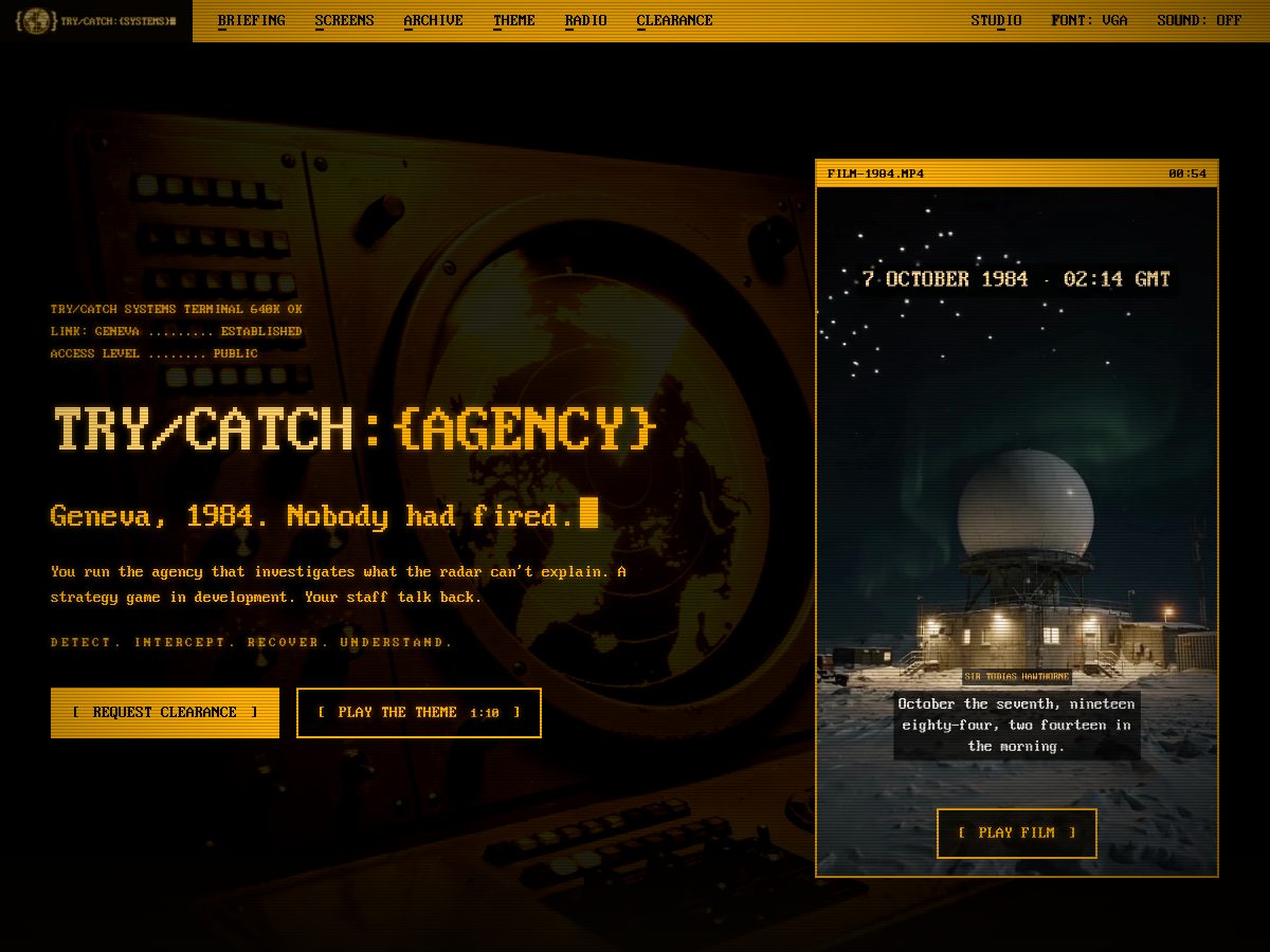 Landing-page snapshot of trycatchsystems.com