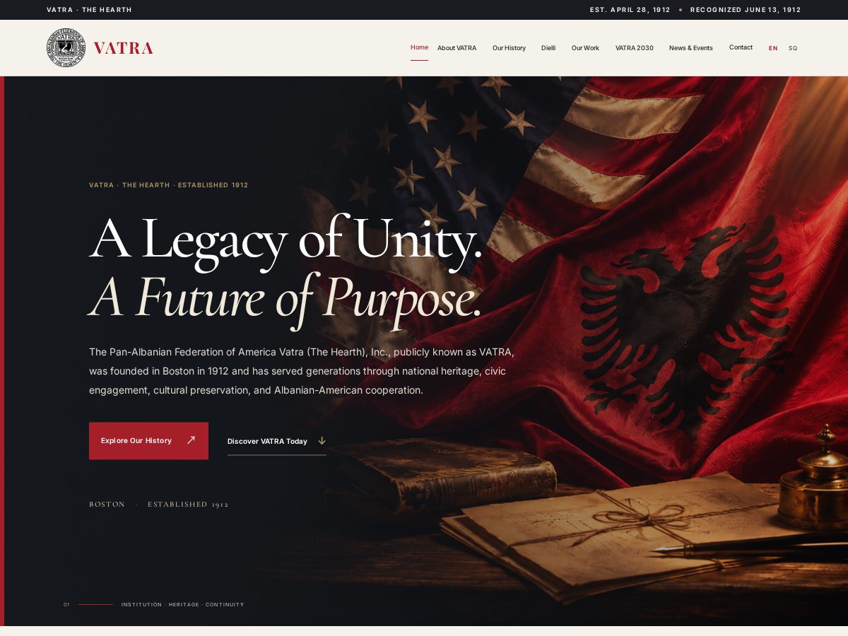 Landing-page snapshot of vatrausa.com