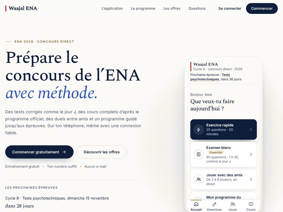 Landing-page snapshot of waajal-ena.study