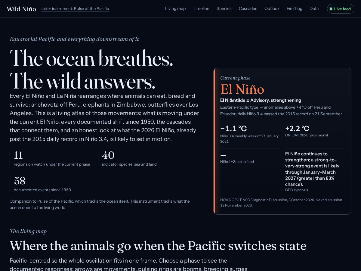 Landing-page snapshot of wildnino.org
