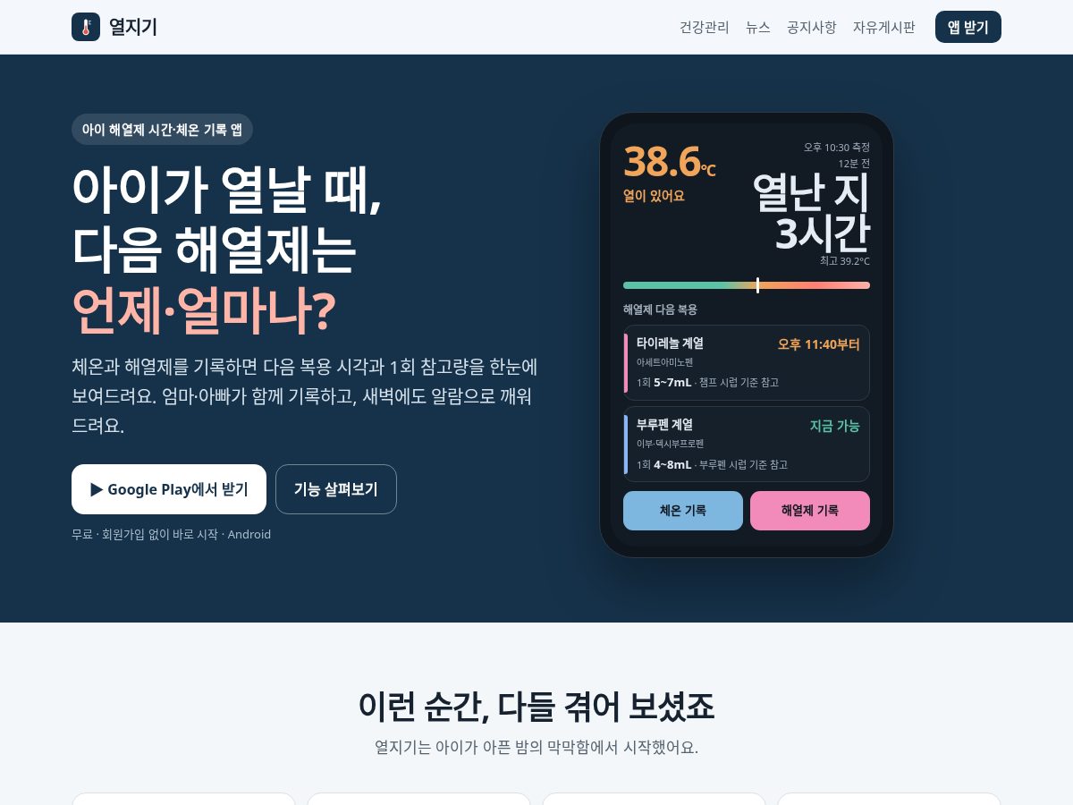 Landing-page snapshot of yeoljigi.com