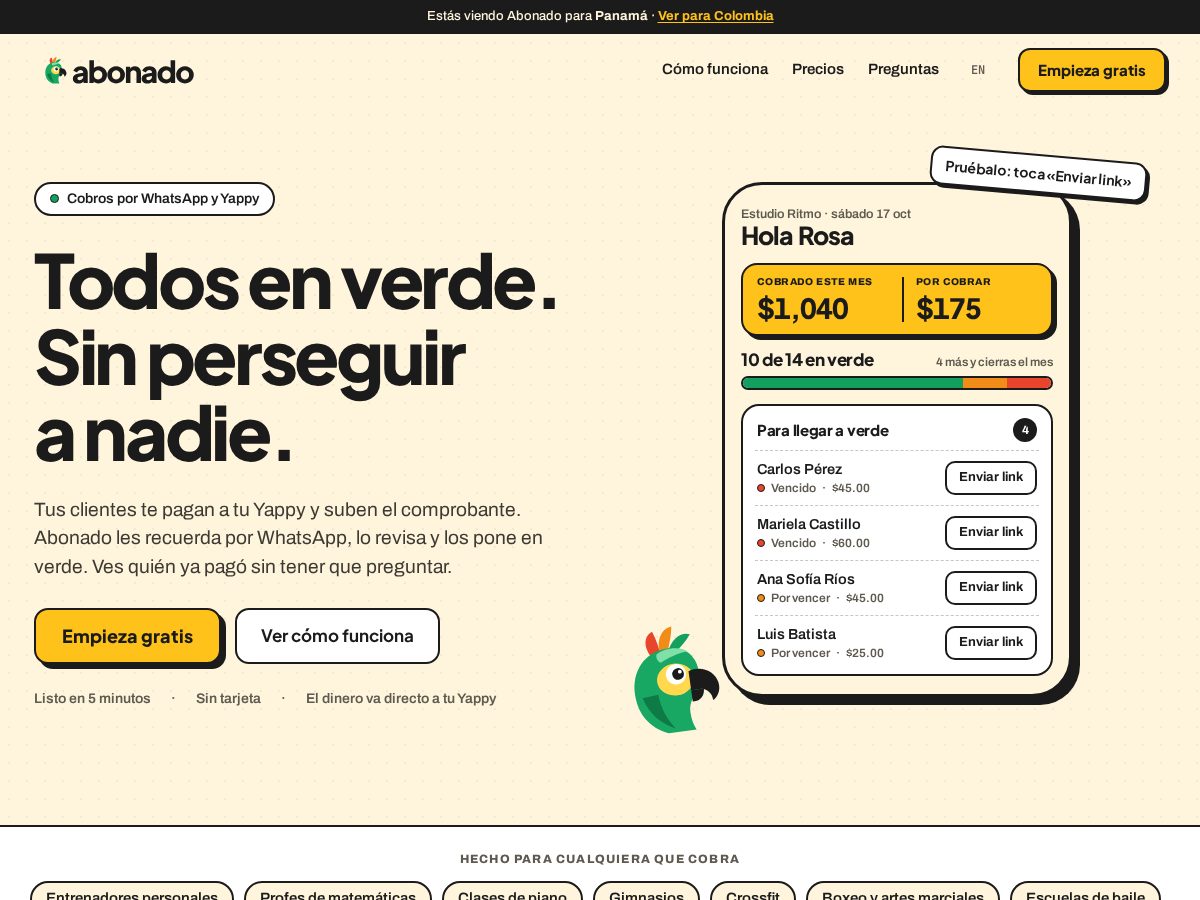 Landing-page snapshot of abonado.app