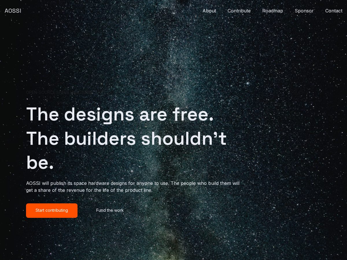 Landing-page snapshot of acmeopensourcespace.com