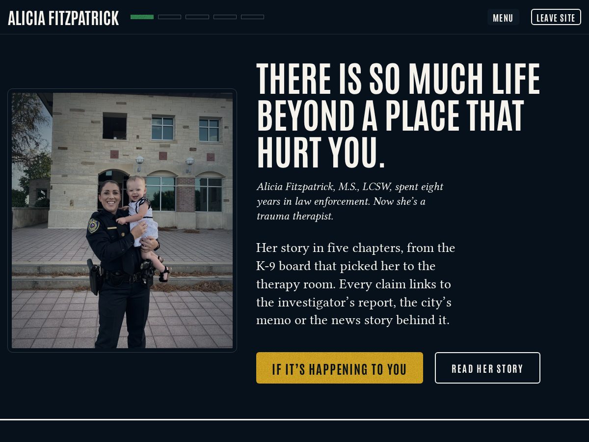 Landing-page snapshot of aliciafitzpatrick.com