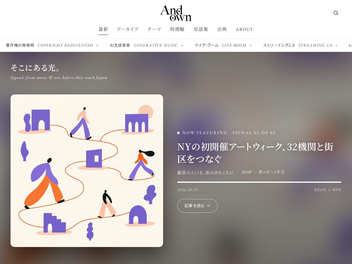 Landing-page snapshot of andown.space
