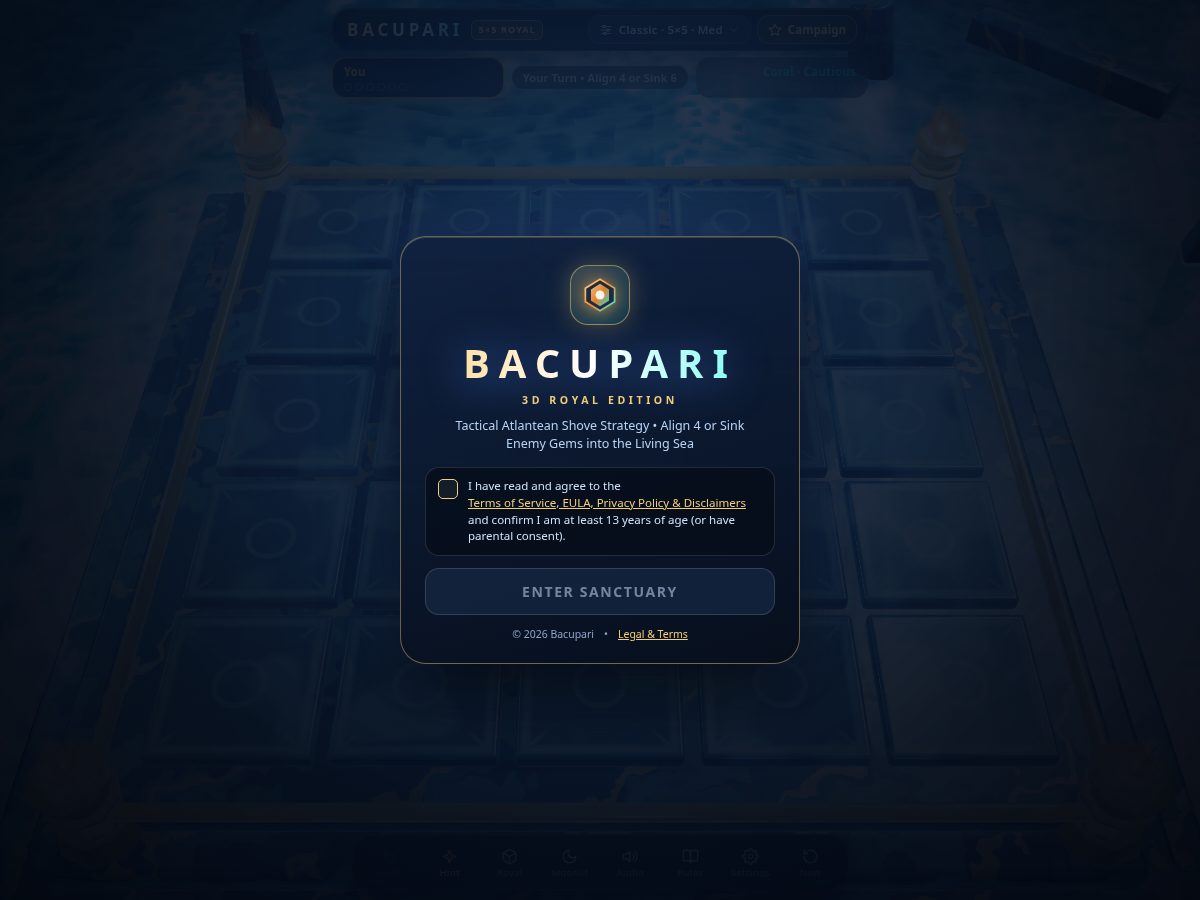 Landing-page snapshot of bacupari.com
