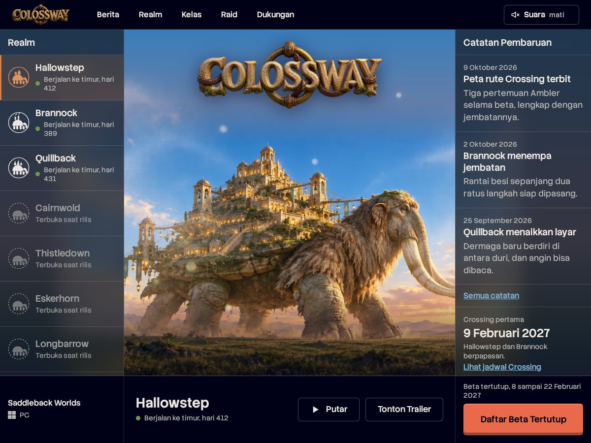 Landing-page snapshot of colossway.com
