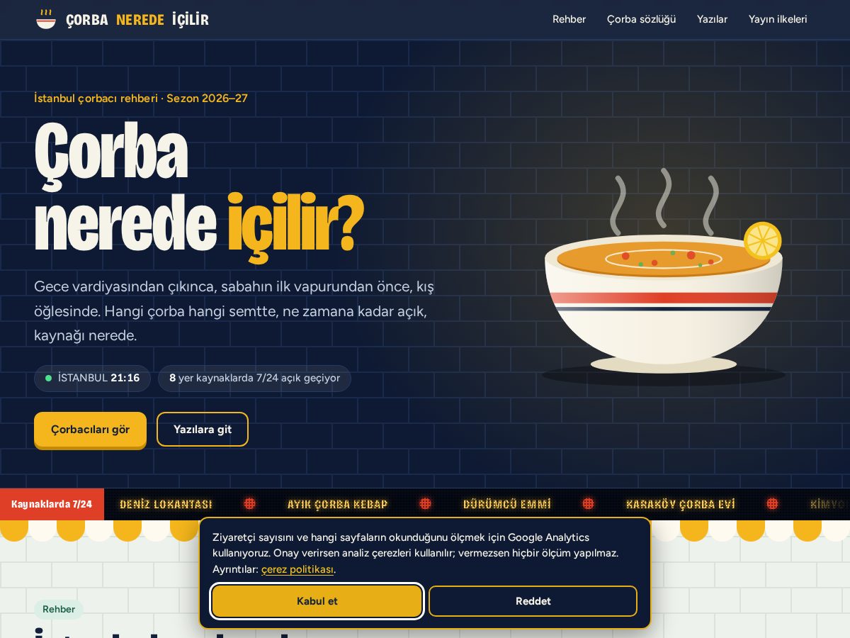 Landing-page snapshot of corbaneredeicilir.com