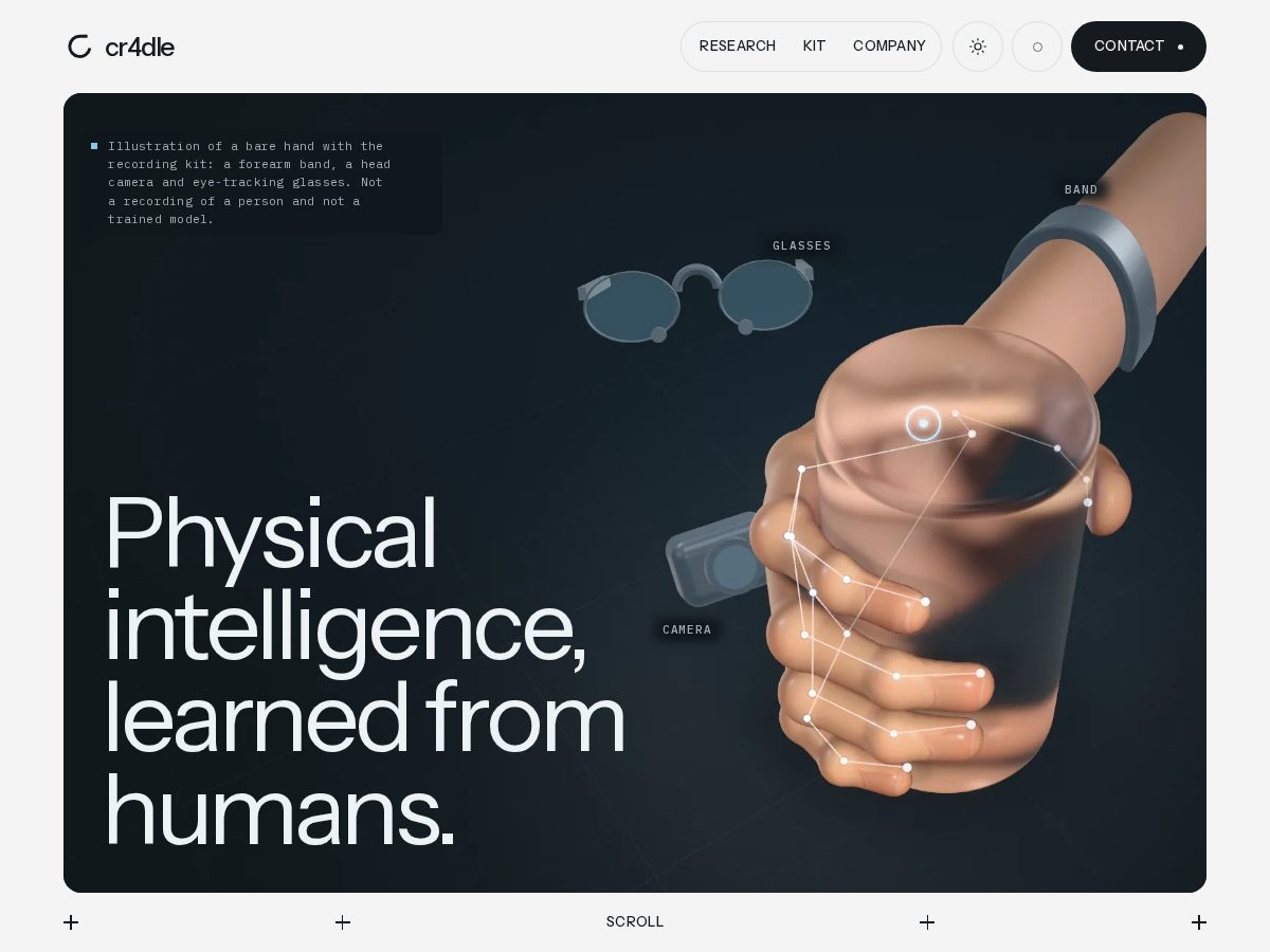 Landing-page snapshot of cr4dle.xyz