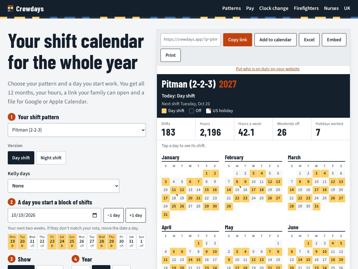 Landing-page snapshot of crewdays.app