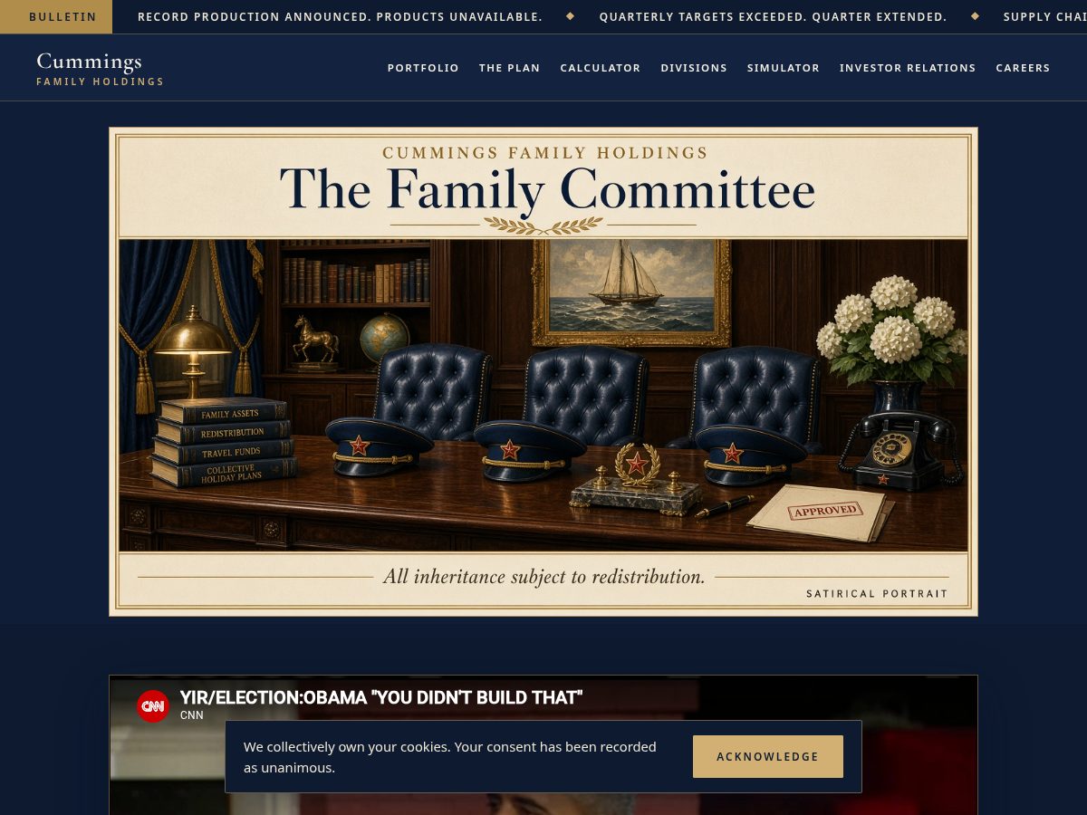 Landing-page snapshot of ctcummingsholdings.com