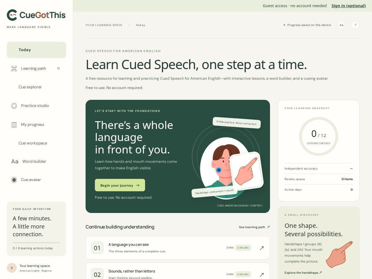 Landing-page snapshot of cuegotthis.com